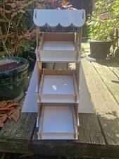 Wooden Stands for display with baskets - Small WHITE