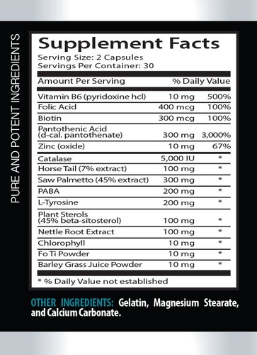 Biotin - ANTI GRAY HAIR FORMULA - immune support vitamins - 1 Bottle - Picture 2 of 12