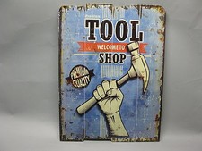 Holzbild Wandbild Bild  60cm x 45cm Oldtimer Auto  50 iger  nostalgisch Werkzeug