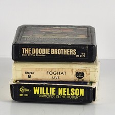 8 Track Tape Lot, Fog Hat, Willie Nelson, Hoodie Brothers. 3 Tapes