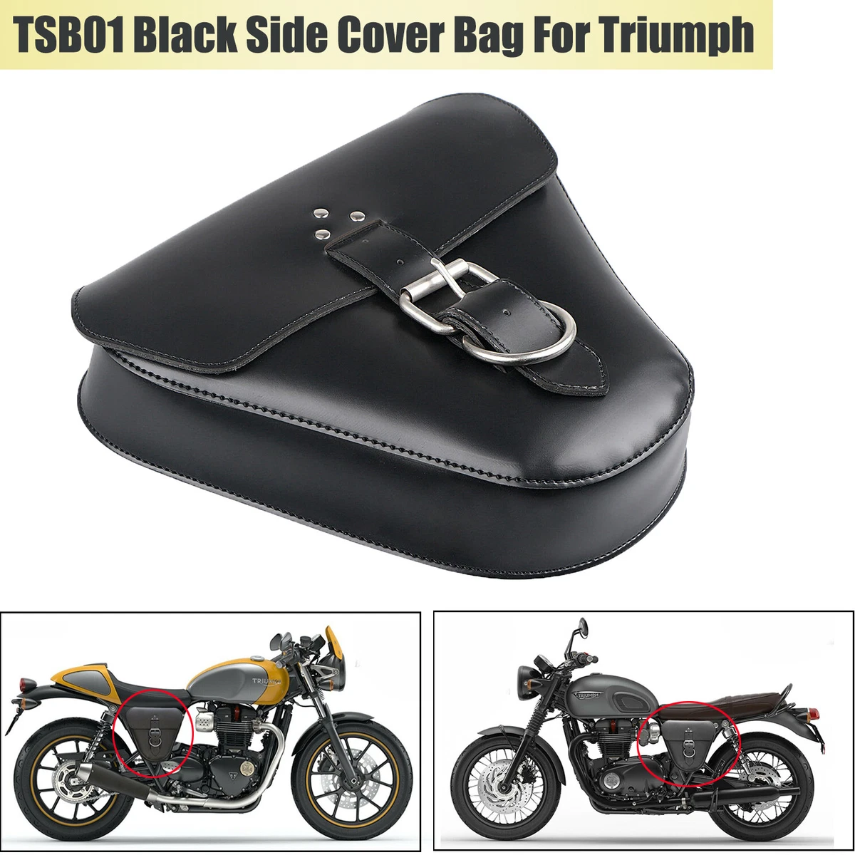 Black Saddlebags Side Cover Tool Bag For Triumph Scrambler 1200 XC