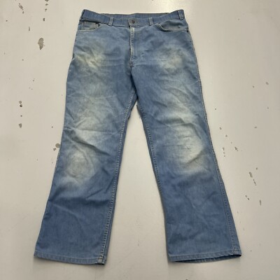 Vintage 80s Levis Strauss Jeans Mens 34x28 Light Blue Action Casual Pants  USA