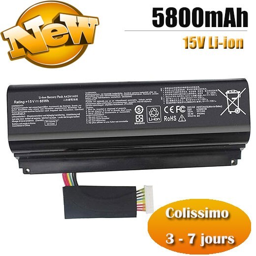 Batterie A42N1403 pour ASUS ROG G751J, 15V 88Wh de remplacement