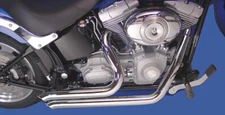 1986-2017 Harley Davidson FXST Wyatt Gatling Exhaust Drag Pipe Set Side Sweeper