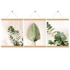 3 Pack Magnetic Poster Hanger Pine Color, 12x18 12Inch Pine Color 12'' 3-Pack 