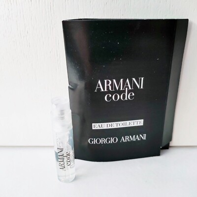 Giorgio Armani Code Eau de Toilette Carded Sample Spray Vial 0.04 oz/1.2 ml