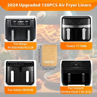 Set Di 20 Accessori Per Friggitrice Ad Aria - Kit Completo Per Ninja Dual AF400EU/AF300EU, Tower T17088 - Rivestimenti In Silicone, Griglie, Spiedini E Guanti
