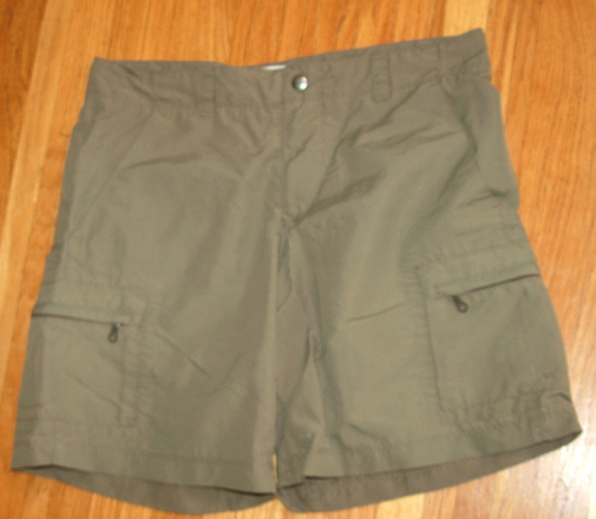 REI shorts womens cargo hiking Size UPF 50+ brown khaki nylon
