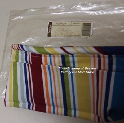 NEW Longaberger BREAD /Heartland BAKERY Basket LINER-SUNNY DAY STRIPE- FREE SHIP
