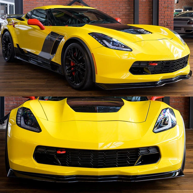 Gloss Black Front Lower Grille W/O Camera For Chevrolet Corvette C7 Z51 2014-19 - Image 2 of 4
