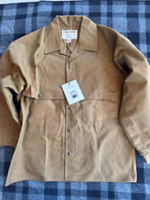 Filson Double Logger L Coat 11010009 MADE IN USA Dark Tan Khaki Waxed Brand New