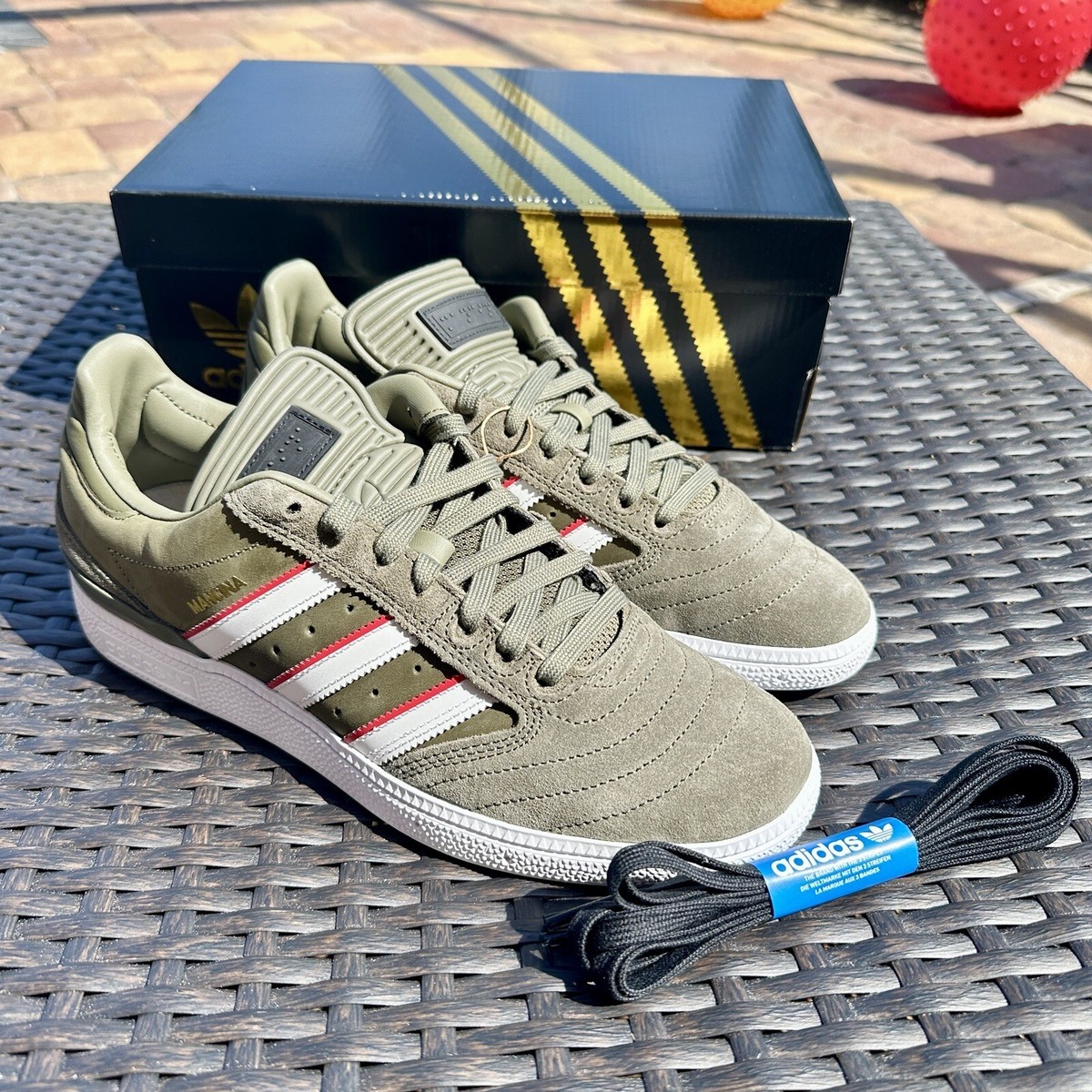 Adidas Busenitz x Dan Mancina Olive Strata Red Men's Shoes ID3370