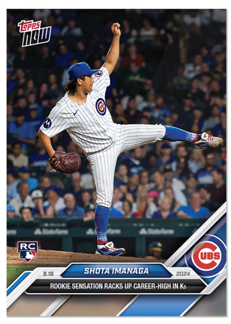 2024 Topps Now MLB #707 Shota Imanaga RC Chicago Cubs PR: 2,712