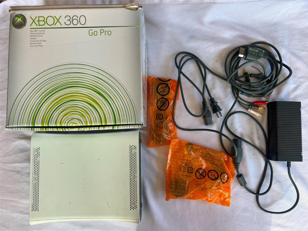Microsoft Xbox 360 20GB White Game Console w/ Box Cables New