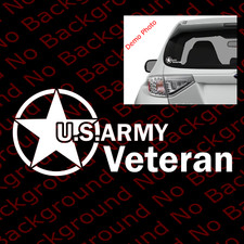 ARMY with Stars Die Cut Car Window Vinyl Decal for USA Military Veteran AY007
