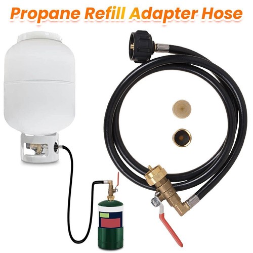 Propane Refill Adapter Hose QCC1 with ON-Off Control Valve for 1Lb To 20Lb Tank - Picture 12 of 37