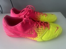 Nike Elastico Turnschuhe Größe 10 UK SELTEN rosa gelb Fußball Fußballschuhe 2012