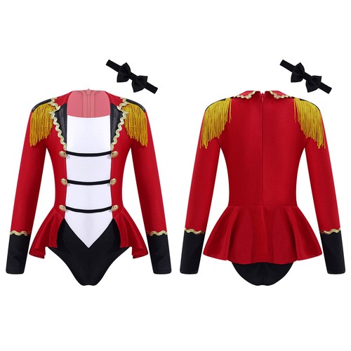 Girls Bodysuit Circus Rompers Modern Leotard Photography Jumpsuit Sequin Fancy - Picture 4 of 48