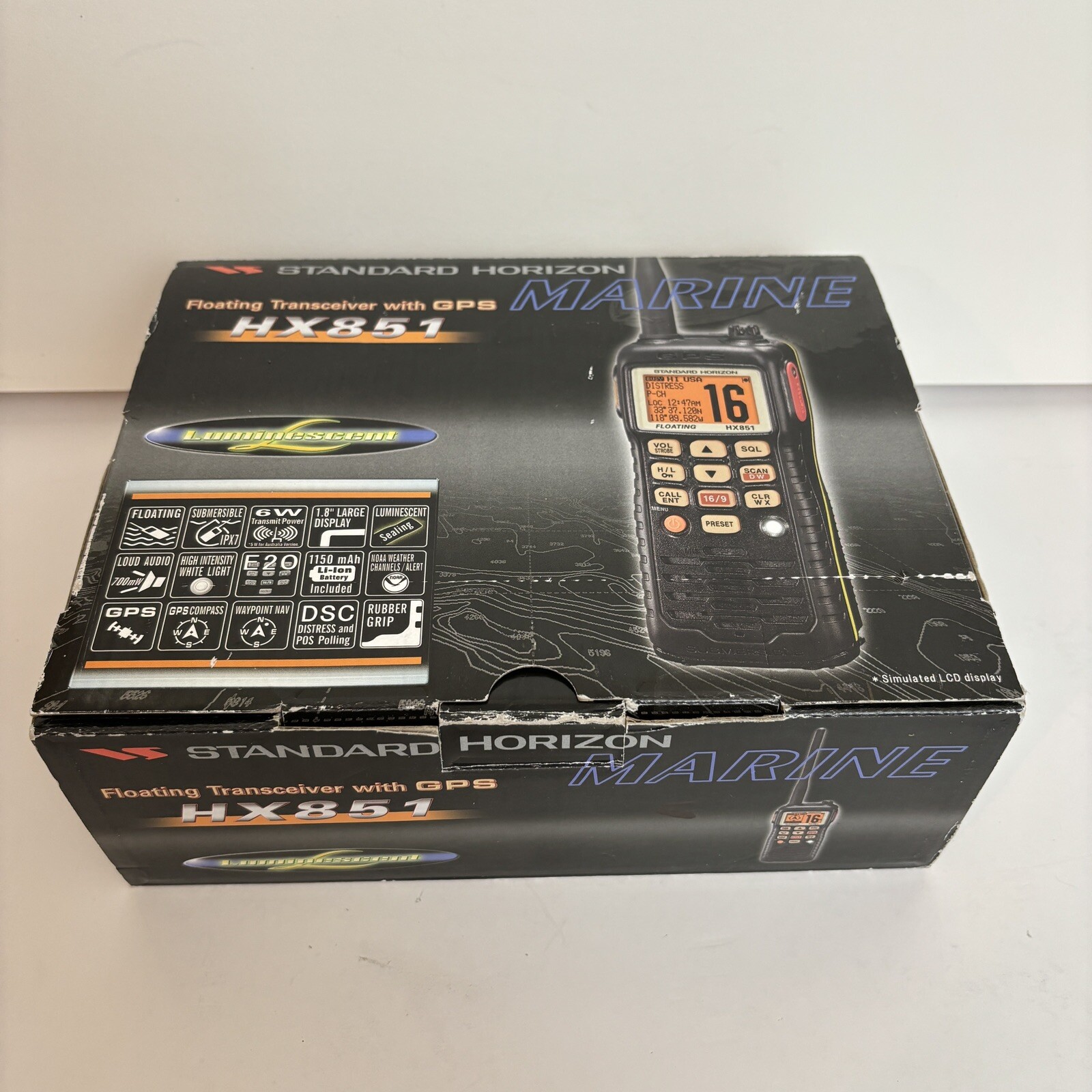 Standard Horizon Marine HX851 Floating Handheld VHF Radio Complete