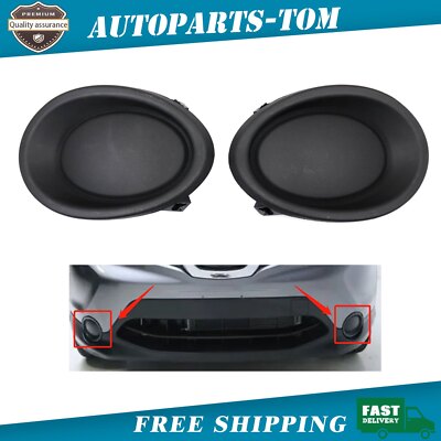 NEW Front Side Fog Light Lamp Covers Bezels Set For 2017-19 Nissan Rogue Sport