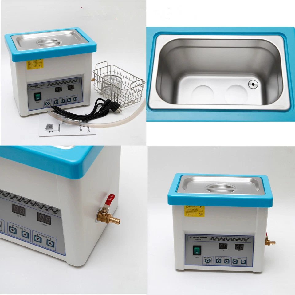 Dispositivo de máquina limpiadora de piezas de mano de limpieza ultrasónica digital dental de 5 litros Foto 2 de 4