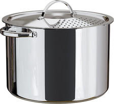 Stainless Steel Pasta Pot with Strainer Lid - 5.5 Quart Large Spaghetti Pot,,,