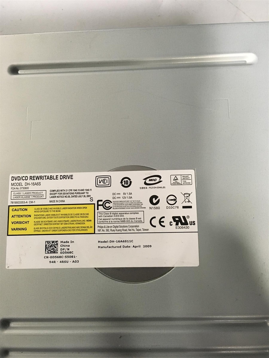 Philips & Lite-on DH-16AAS /DH-16A6S, SATA DVD-RW Drive Dell