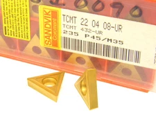 10 NEW SURPLUS SANDVIK TCMT 432-UR 235 CARBIDE INSERTS (TCMT 220408-UR) 