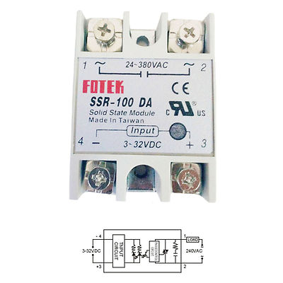 Output 24V-380VAC SSR-100DA 100A Solid State Fotek Relay for Arduino | eBay