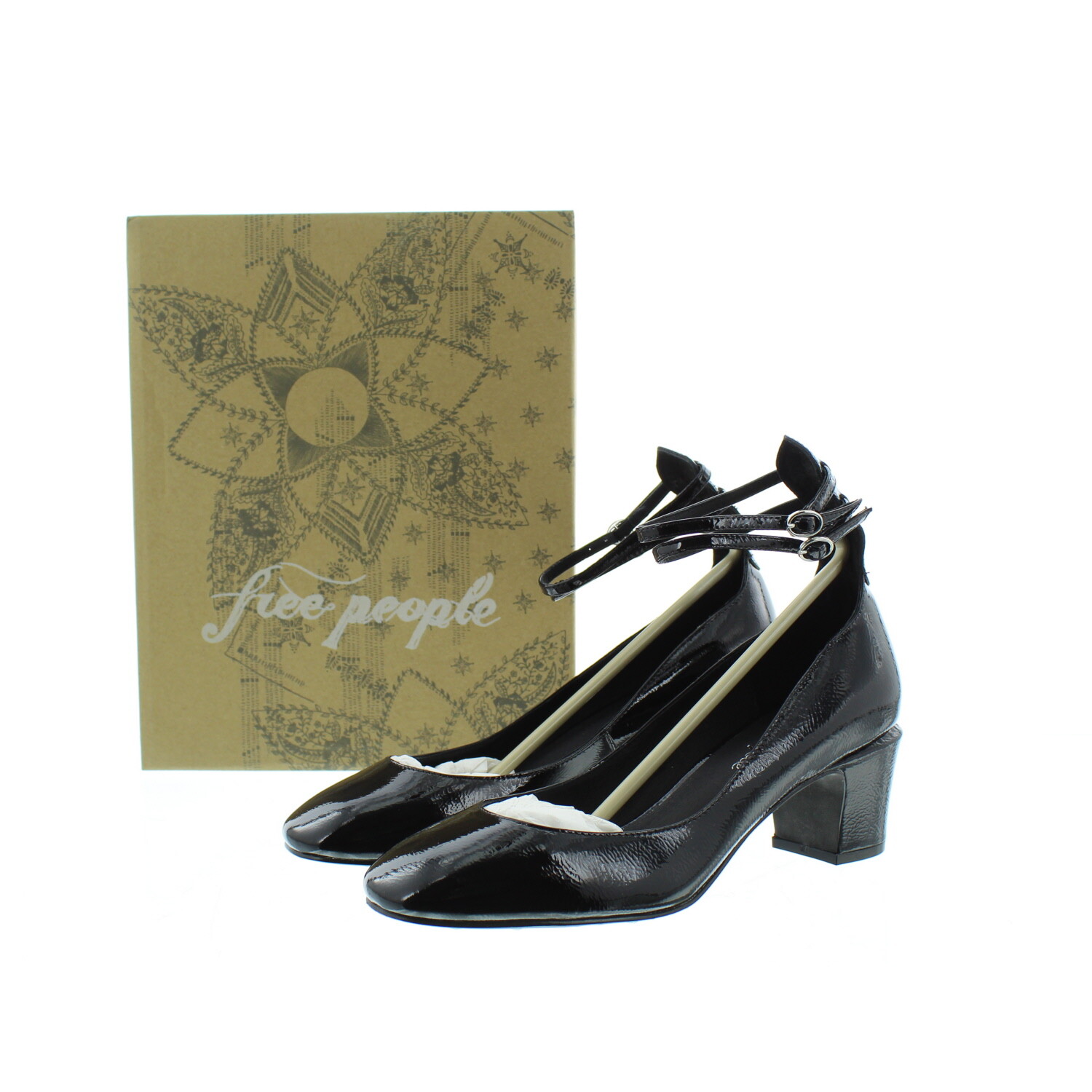 black ankle strap shoes