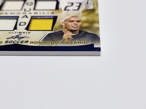 2022-23 Leaf Ultimate PELE, DAVID BECKHAM, RONALDO, BECKENBAUER 4-way Relic /20 - Foto 5 di 13