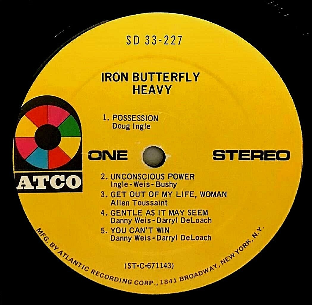 IRON BUTTERFLY "Heavy" Vinyl LP 1969 ATCO SD 33227 VG+ / VG+ eBay
