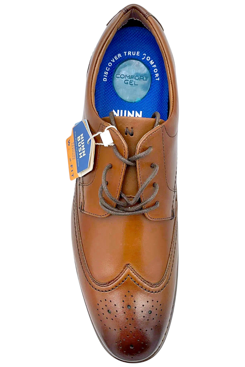 Nunn Bush Men's Centro Flex Wingtip Oxford Cognac | eBay