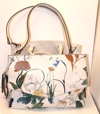  Fiorelli Purse est.1988 Floral & Cream Shoulder Straps and Arm Handles