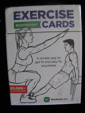 New Sealed Bodyweight Premium Exercise Cards Men Women 60 Exercises Etc.