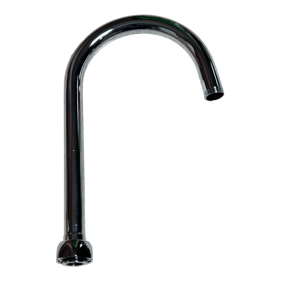 Bico de torneira de pia Gooseneck, compatível com a marca Zurn, acabamento cromado G67852, sem aeradores - Imagem 2 de 4