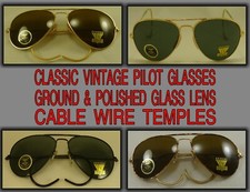 Aviator Pilot Sunglasses Ground & Polished Gl...