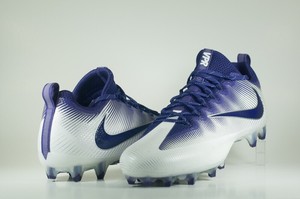 purple and white nike football cleats