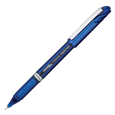 BLN25-C Pentel Energel NV Liquid Gel Pen, 0.5mm Needle, Blue Ink, Pack of 10