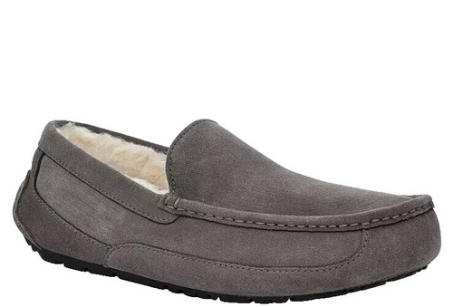 LL Bean Handsewn Leather Flannel Lined Slippers Men\'s 10M Graphite Gray LL Bean Handsewn Leather Flannel Lined Slippers Men main image 4