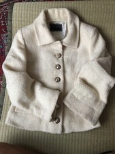 Versus By Gianni Versace Cream Jackieo Style Blazer Coat Wool Mohair