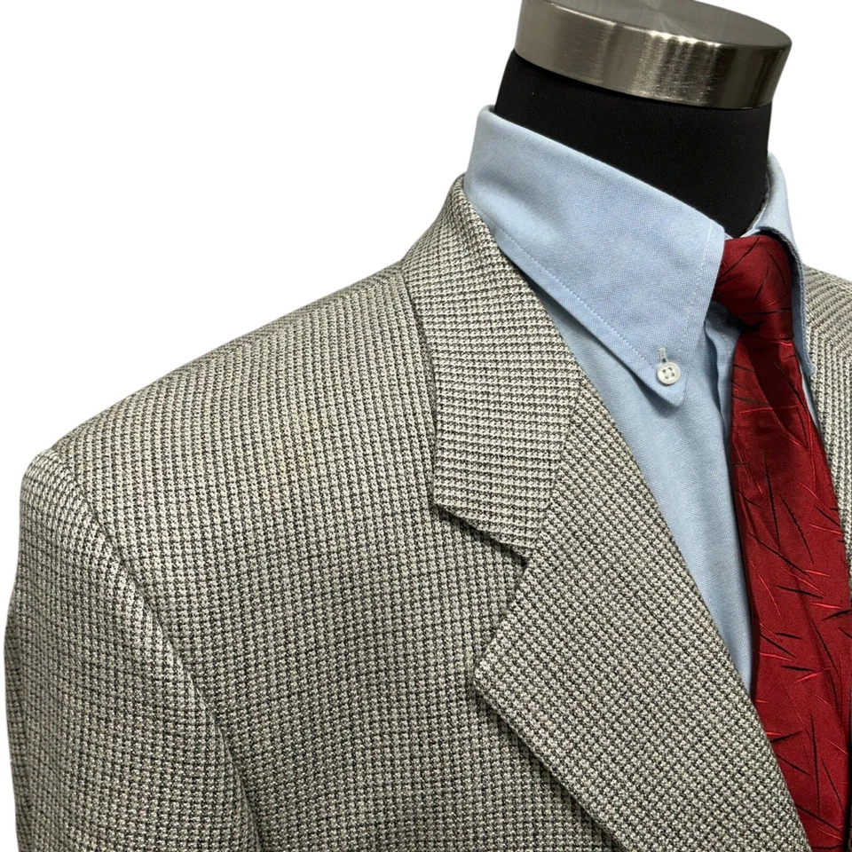 48R Brandini Le Collezioni Hombre Traje Chaqueta Abrigo Deportivo Blazer Marfil Beige Seda Foto 3 de 4