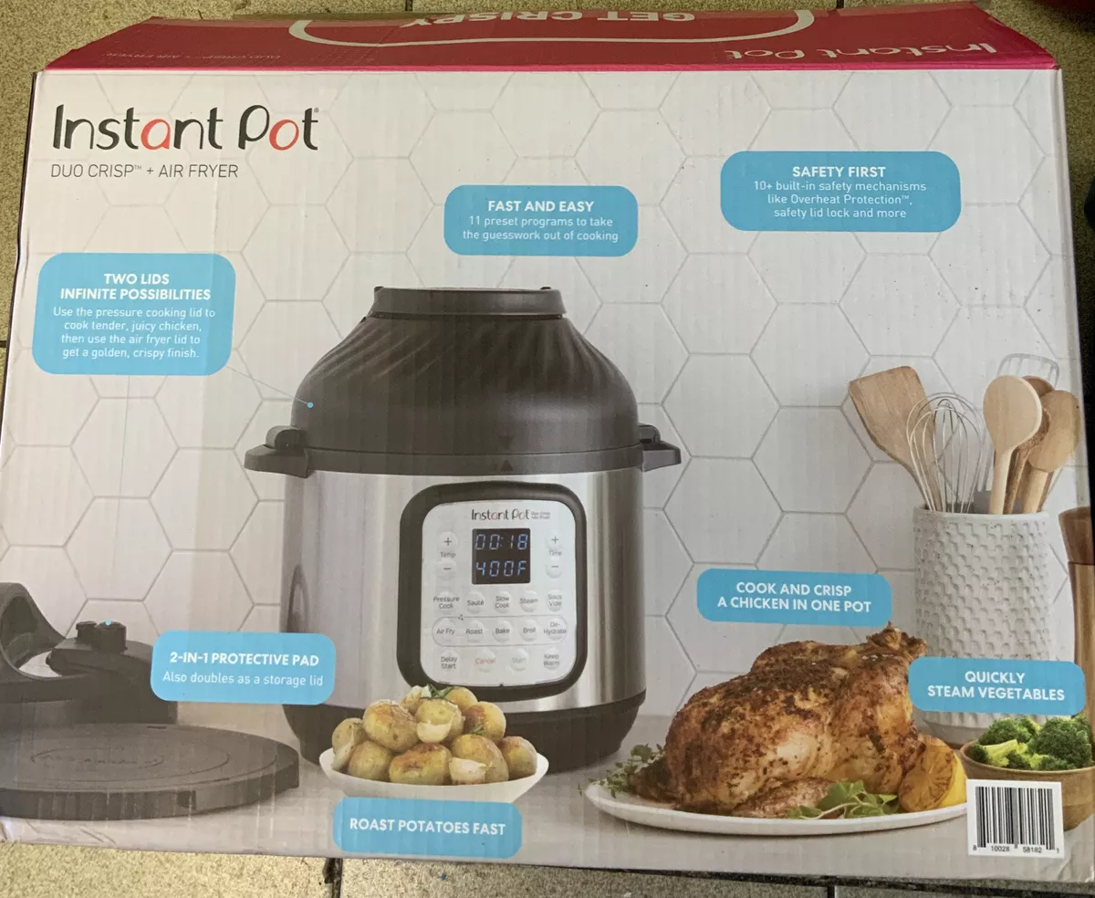 🌎 Instant Pot Air Fryer Duo Crisp +Multicooker,6 Quart,Open Box ‼️  853084004088