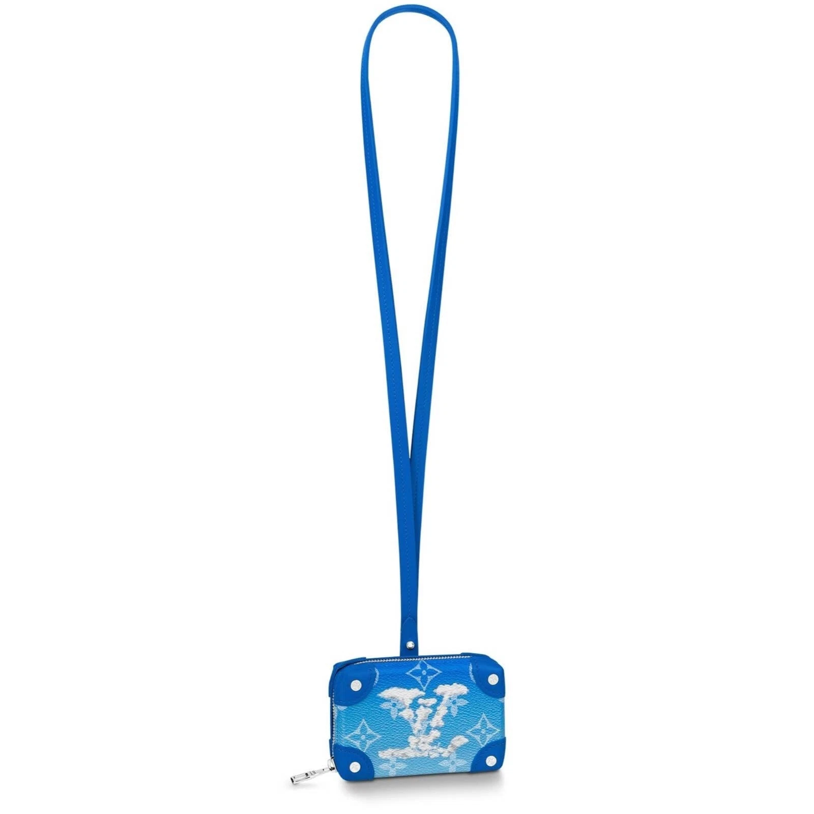 LOUIS VUITTON（LV） Borsa a portafoglio collana bianca Louis Vuitton baule morbida nuova con etichette cloud blu monogramma