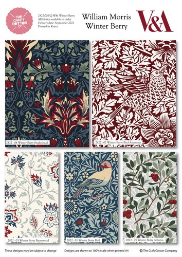 Indian Summer – Organic Cotton quilting fabrics. V&A vintage floral designs - Picture 2 of 8