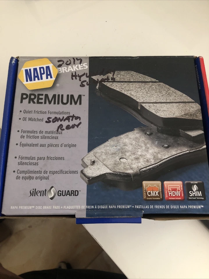 Комплект задних тормозных колодок NAPA подходит для Hyundai Accent Elantra Sonata Tucson 2006-2017 годов выпуска - Изображение 2 из 2