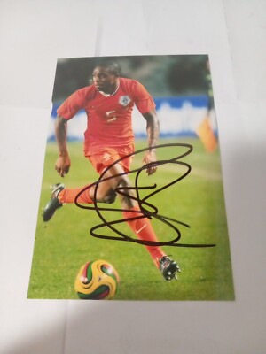 Signiertes Foto Edson Braafheid Niederlande NEU 