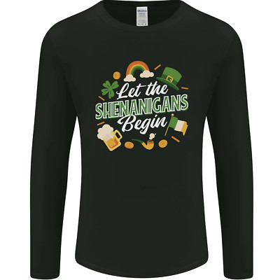 St Patricks Day Let The Schwindeleien Begin Herren Langärmelig