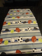 new ALL SPORTS 3 pc TWIN Sheet Set Soccer Football Tennis Baseball Hockey