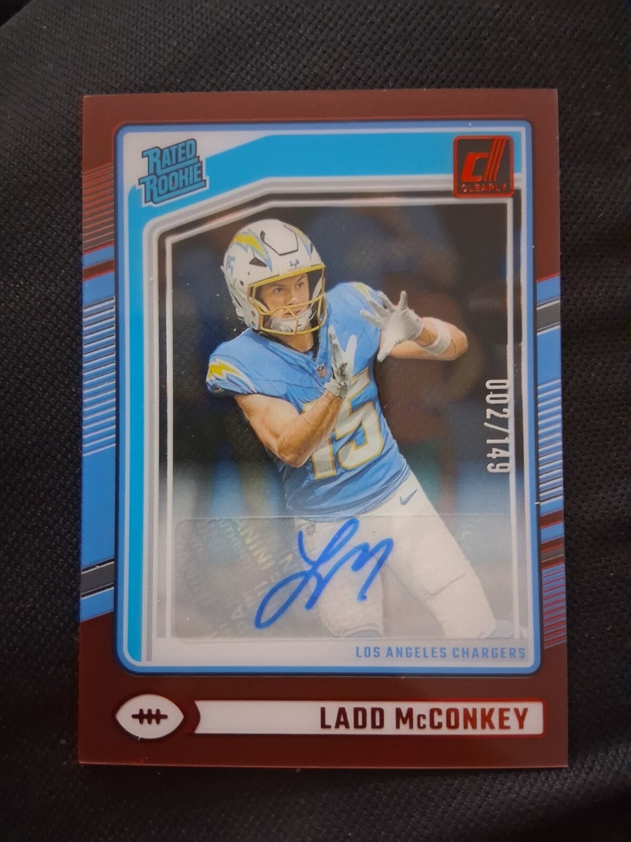 2024 Panini Clearly Donruss Ladd McConkey RC AUTO RED